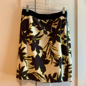 Ann Taylor Silk Tropic Print Lined Skirt Size 8